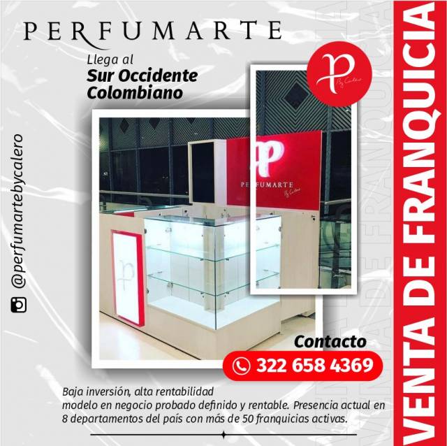 Venta de franquicia. Presencia a nivel nacional PERFUMARTE