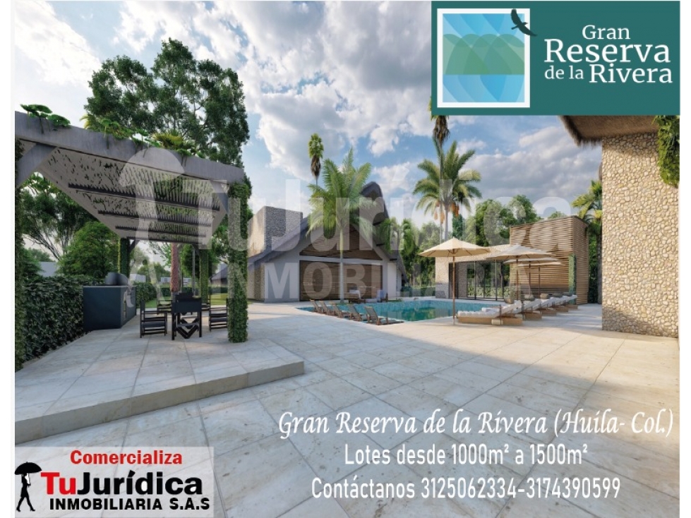 SE VENDEN LOTES CAMP. - LA GRAN RESERVA DE LA RIVIERA - RIVERA (HUILA)