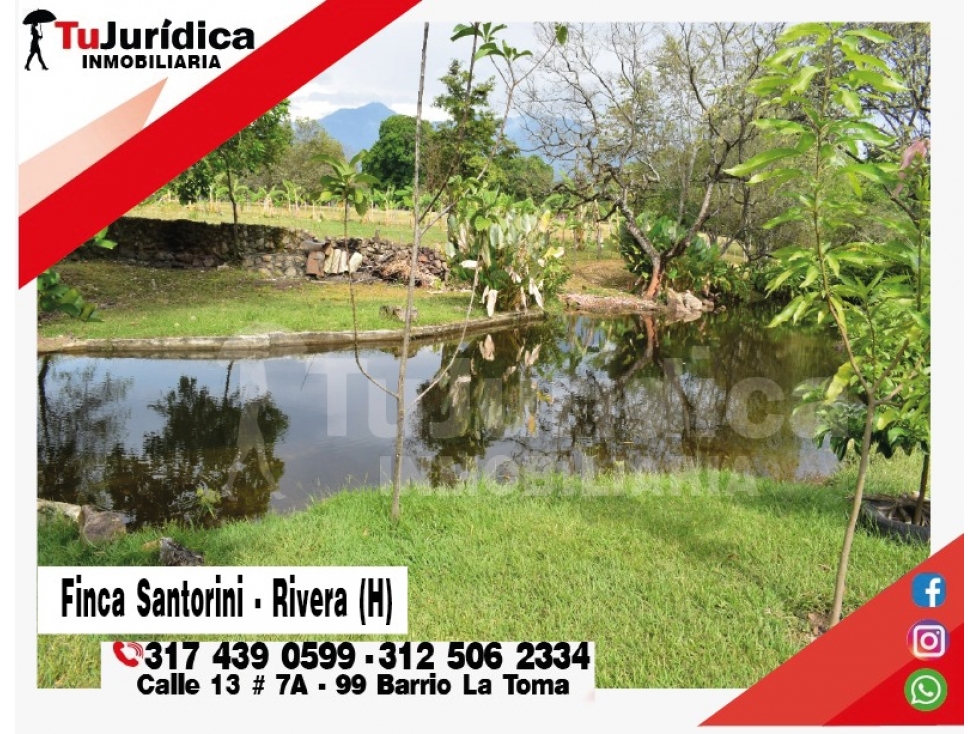 SE VENDE ESPECTACULAR FINCA - RIVERA (HUILA-COL)