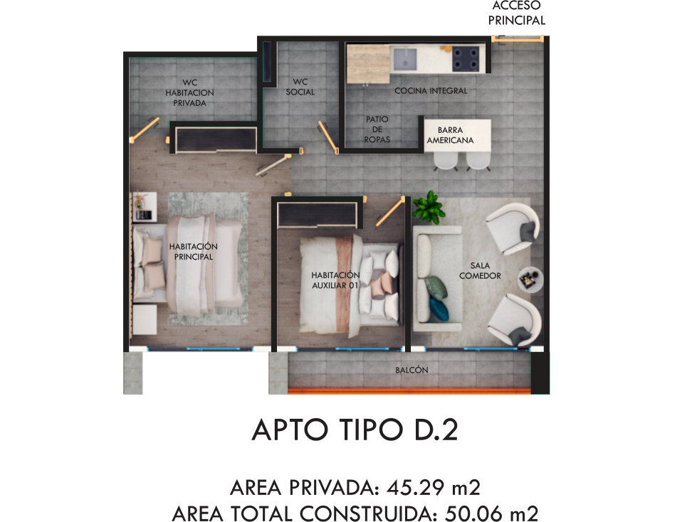 Apartamentos de 2 alcobas en Mavile