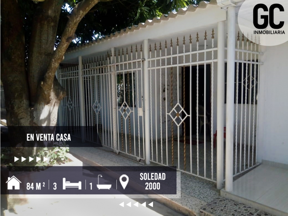 Se vende casa en Soledad 2000